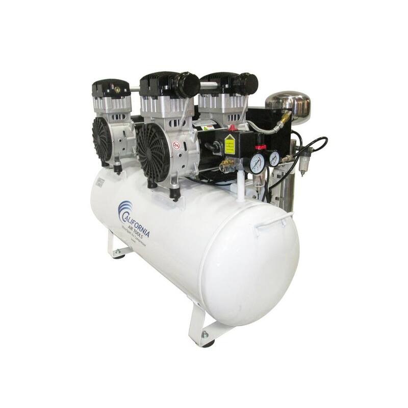 California Air Tools 20 Gal. 4.0 HP Ultra Quiet and Oil-Free Electric Stationary Air Compressor with Air Dryer System - 20040DC