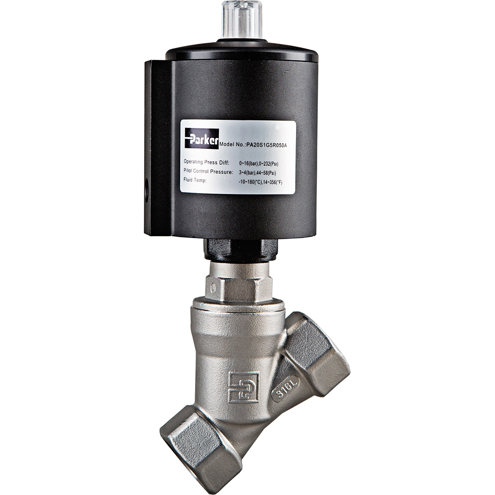 Parker Solenoid Valve: 2-Way & 2-Position, 1/2" Port - PA15SAN4S050A