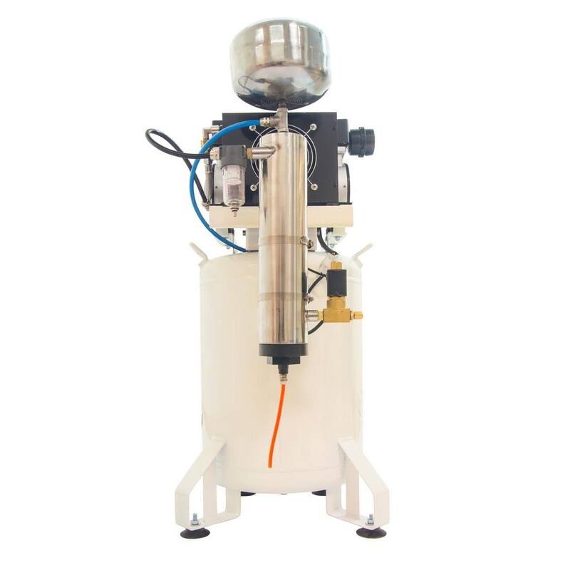 California Air Tools 10 Gal. 1 HP Stationary Ultra Quiet and Oil-Free Industrial Electric Air Compressor with Air Dryer and Auto Drain Valve - 10010LFDCAD