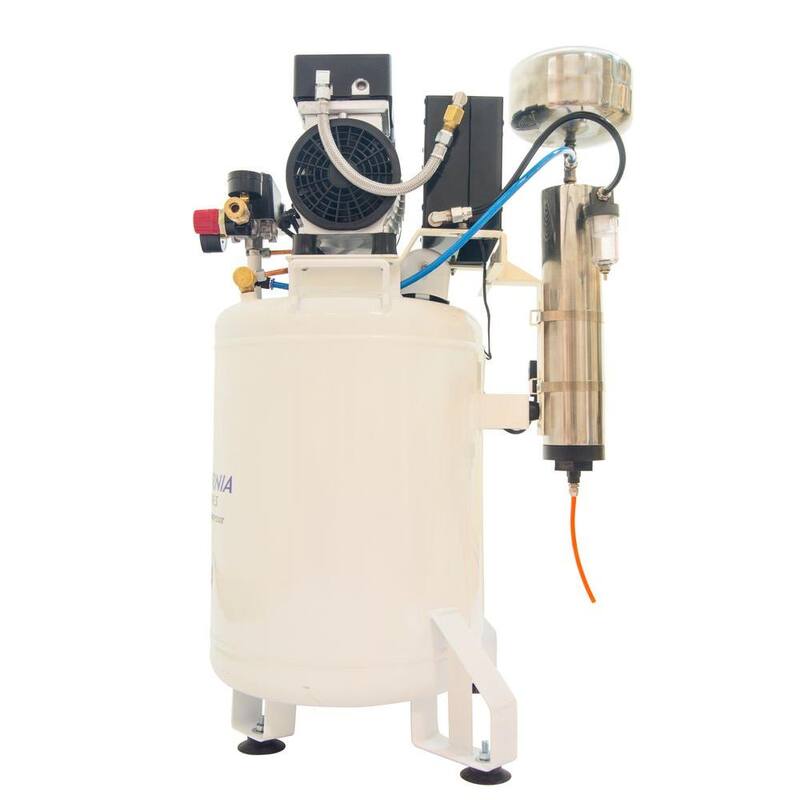 California Air Tools 10 Gal. 1 HP Stationary Ultra Quiet and Oil-Free Industrial Electric Air Compressor with Air Dryer and Auto Drain Valve - 10010LFDCAD
