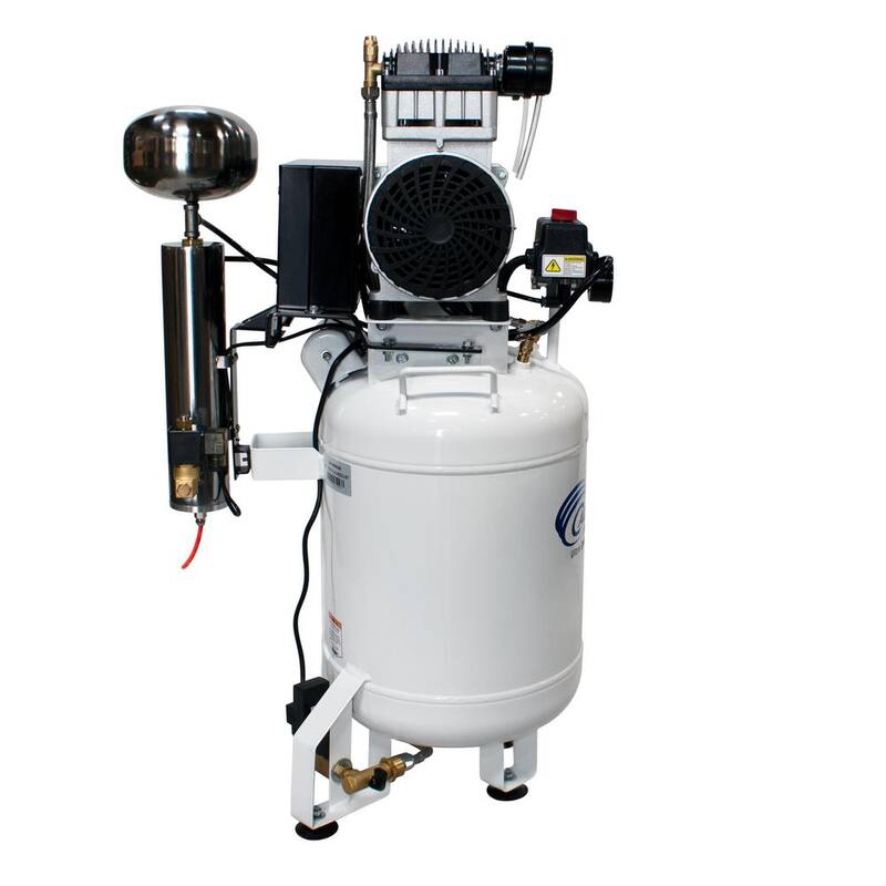 California Air Tools 10 Gal. 2 HP Ultra Quiet and Oil-Free Stationary Electric Air Compressor with Air Dryer and Auto Drain Valve - 10020DCAD-22060