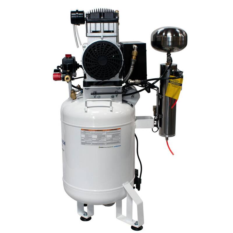 California Air Tools 10 Gal. 2 HP Ultra Quiet and Oil-Free Stationary Electric Air Compressor with Air Dryer and Auto Drain Valve - 10020DCAD-22060