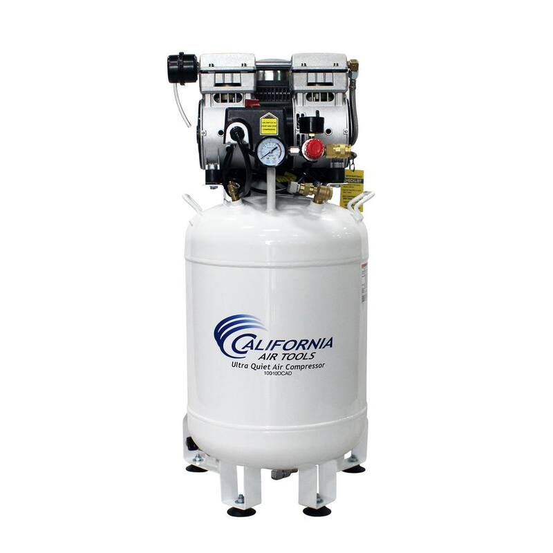 California Air Tools 10 Gal. 1 HP Stationary Electric Air Compressor with Air Dryer and Auto Drain Valve - 10010DCAD