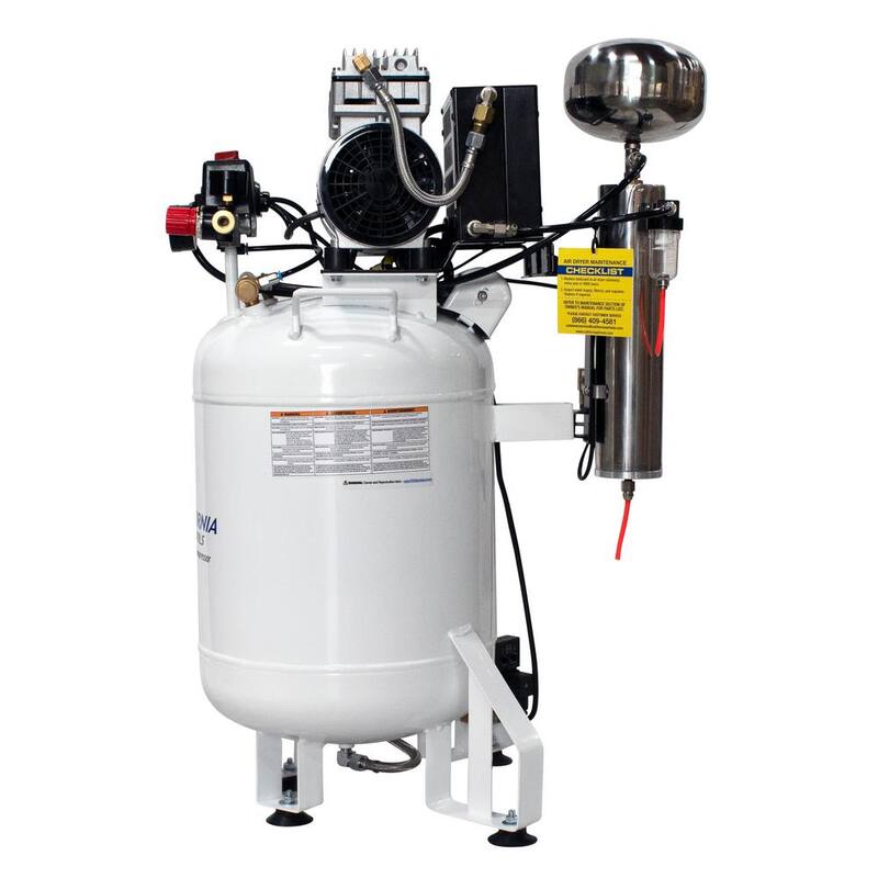 California Air Tools 10 Gal. 1 HP Stationary Electric Air Compressor with Air Dryer and Auto Drain Valve - 10010DCAD