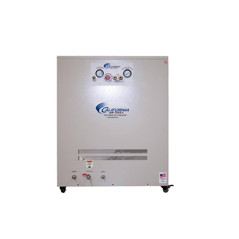 California Air Tools 20 Gal. 4.0 HP Ultra-Quiet and Oil-Free Electric Stationary Air Compressor with Air Dryer in a Soundproof Cabinet - 20040DSPCAD