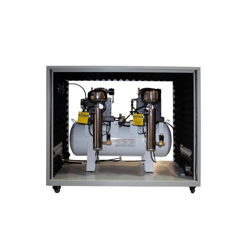 California Air Tools 20 Gal. 4.0 HP Ultra-Quiet and Oil-Free Electric Stationary Air Compressor with Air Dryer in a Soundproof Cabinet - 20040DSPCAD