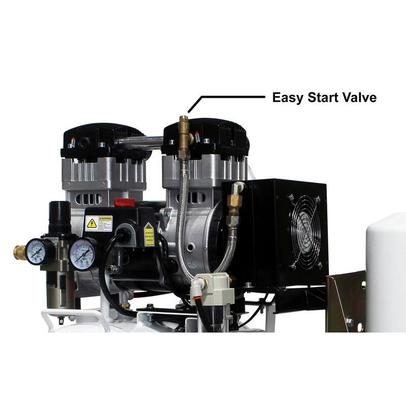 California Air Tools 20 Gal. 4.0 HP Ultra-Quiet and Oil-Free Electric Stationary Air Compressor with Air Dryer in a Soundproof Cabinet - 20040DSPCAD