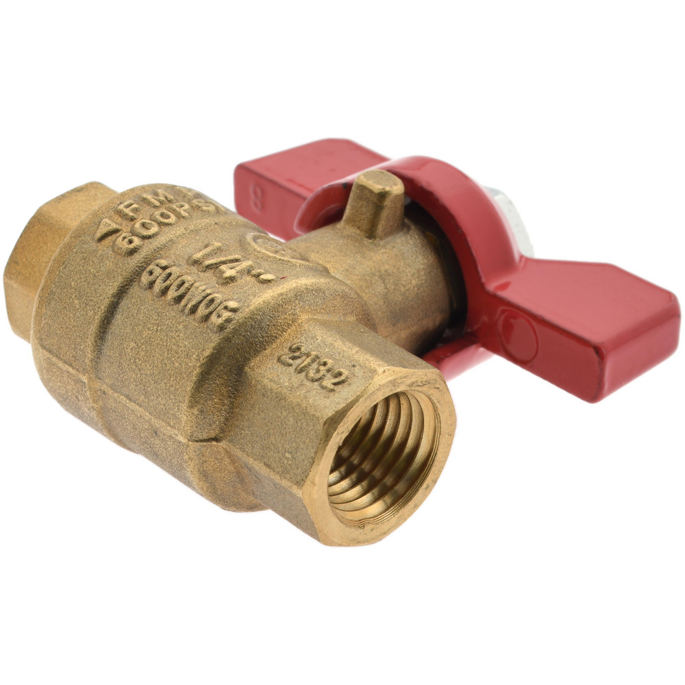 Value Collection Standard Manual Ball Valve: 1/4" Pipe, Full Port - TXN025-T