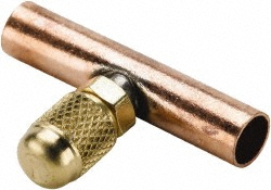 Parker 500 Max psi, 3/16 Tube OD, Straight Solder Connector Access Valve - AVUS-43