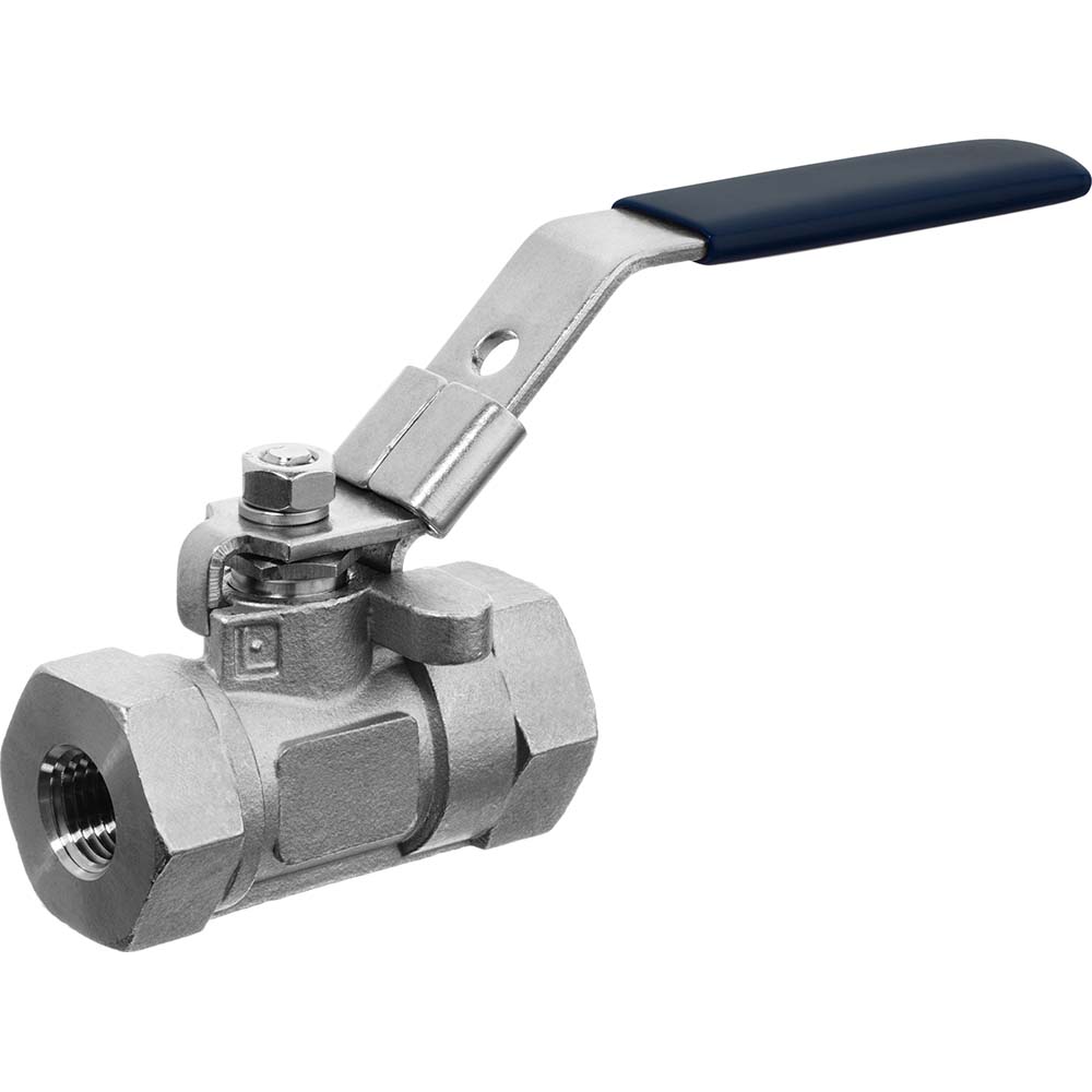 USA Industrials Threaded Manual Ball Valve: 1-1/2" Pipe, Standard Port - ZUSA-VLV-50