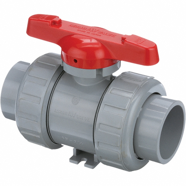 Asahi True Union Manual Ball Valve: 3" Pipe, Standard Port - 1614030