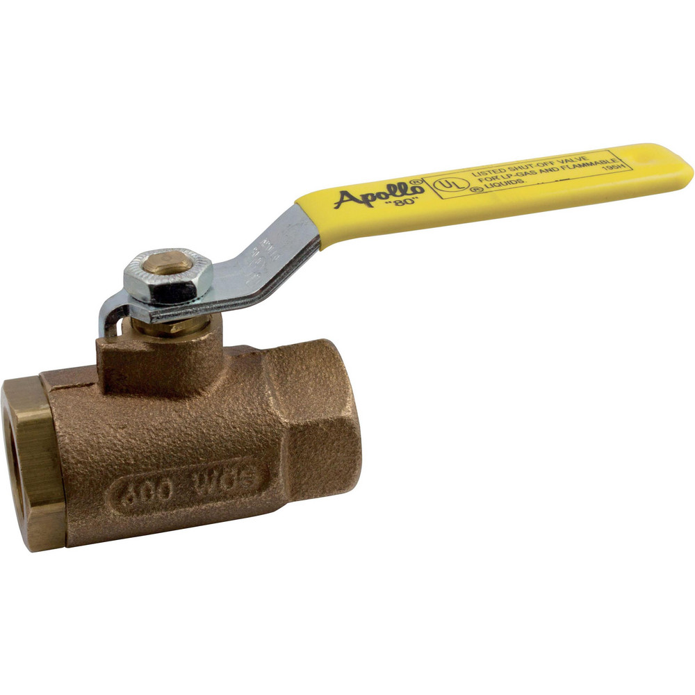 Apollo® Shut-Off Manual Ball Valve: 2-1/2" Pipe, Standard Port, Bronze - 8010927