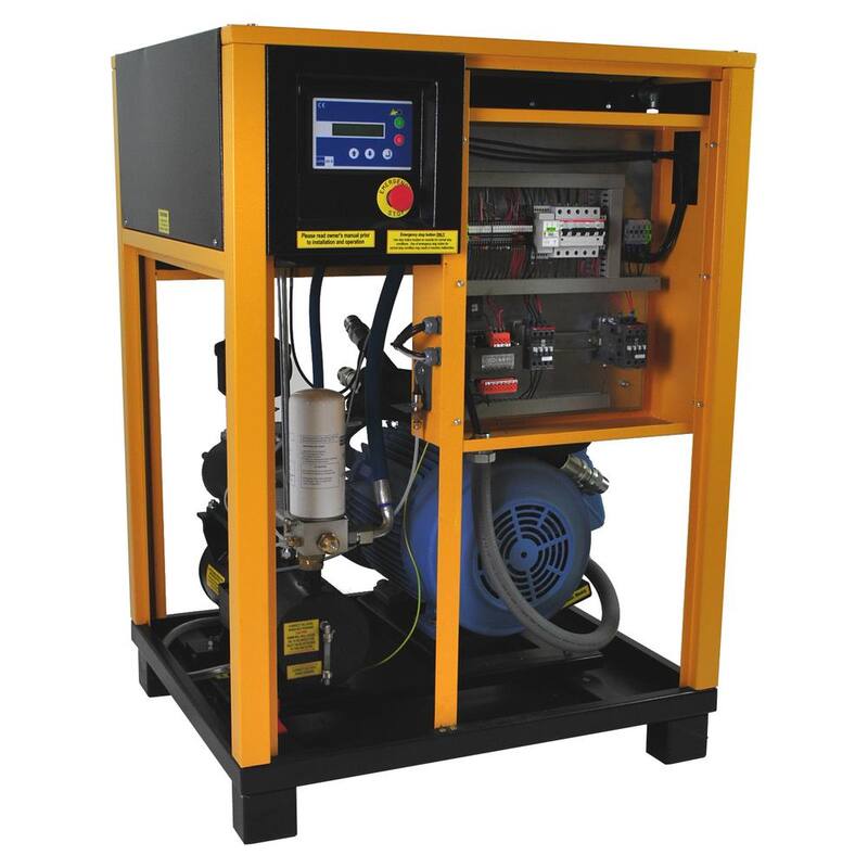 EMAX Premium Series 10 HP 208-Volt 3-Phase Stationary Electric Variable Speed Rotary Screw Air Compressor - HRV0100003