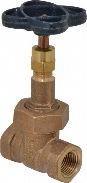 NIBCO Gate Valve: Rising Stem, Soldered, Bronze - NJ0500C