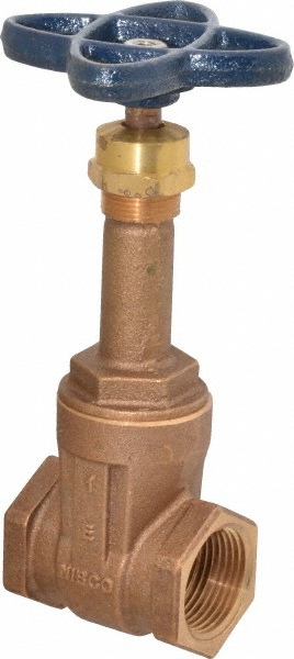 NIBCO Gate Valve: Rising Stem, Soldered, Bronze - NJ0500C