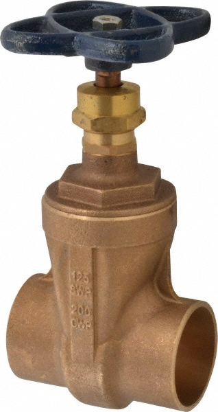 NIBCO Gate Valve: Rising Stem, Soldered, Bronze - NJ0500C