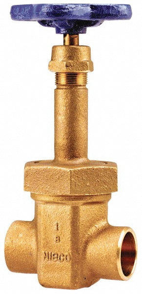 NIBCO Gate Valve: Rising Stem, Soldered, Bronze - NJ0500C