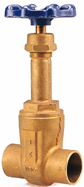 NIBCO Gate Valve: Rising Stem, Soldered, Bronze - NJ0500C