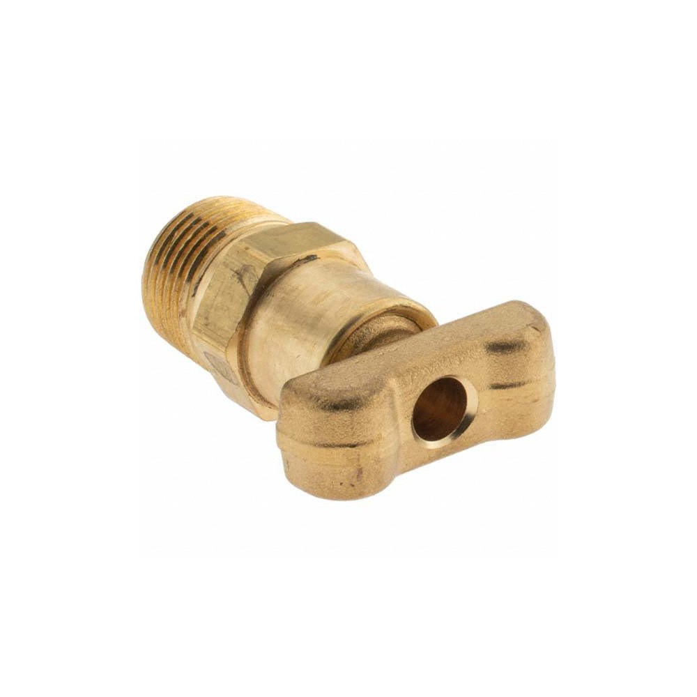 Parker 3/8" Pipe, Male Pipe Drain Cock & Shutoff Valve - C553114
