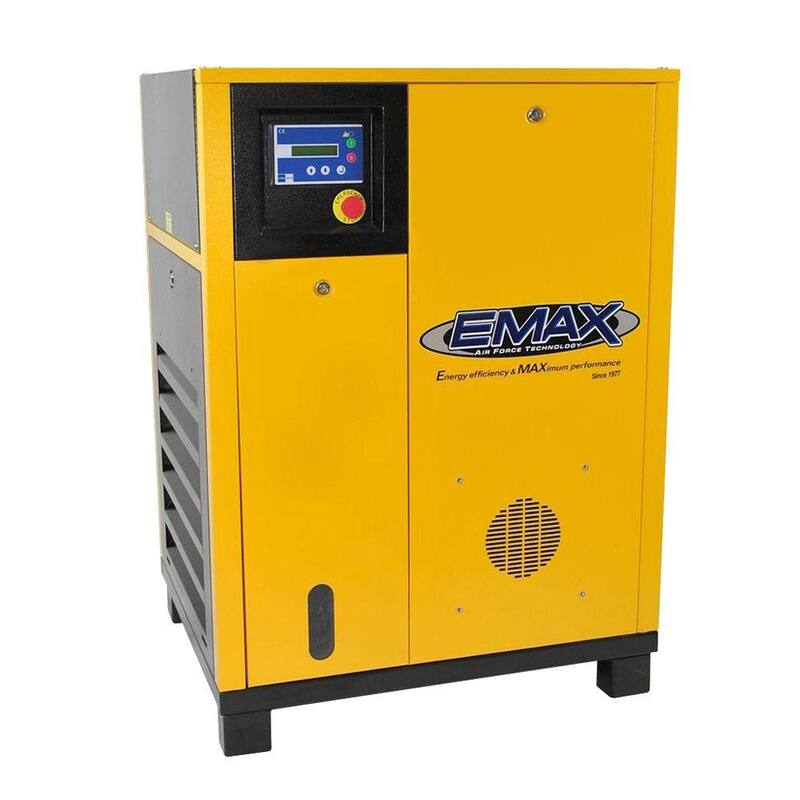 EMAX Premium Series 25 HP 3-Phase Stationary Electric Rotary Screw Air Compressor - HRV0250003