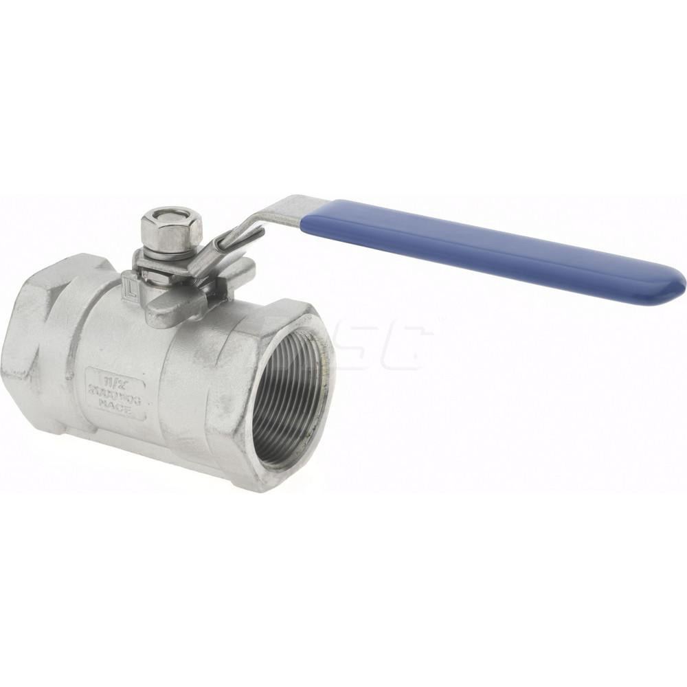 Value Collection Manual Ball Valve: 1-1/2" Pipe, Reduced Port - 6Q11040