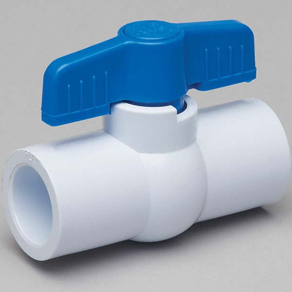 B&K Mueller 2-Way Manual Ball Valve: 1/2" Pipe, Full Port - 107-633-NP