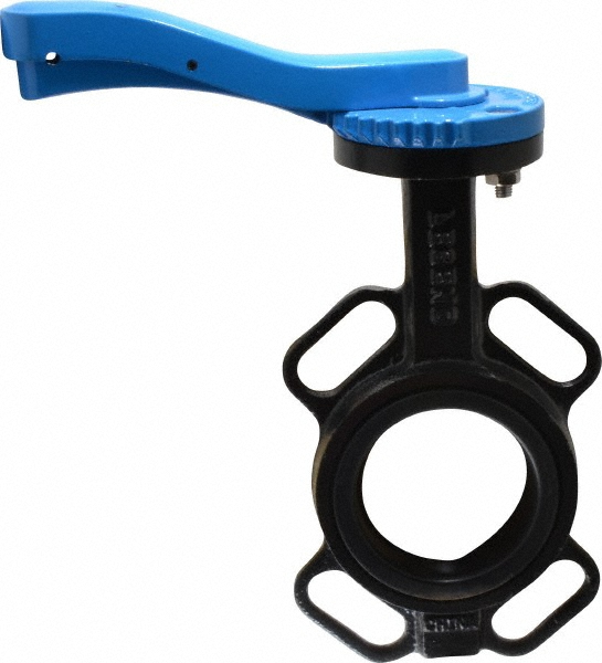 NIBCO Manual Wafer Butterfly Valve: 3" Pipe, Lever Handle - NLJ100F