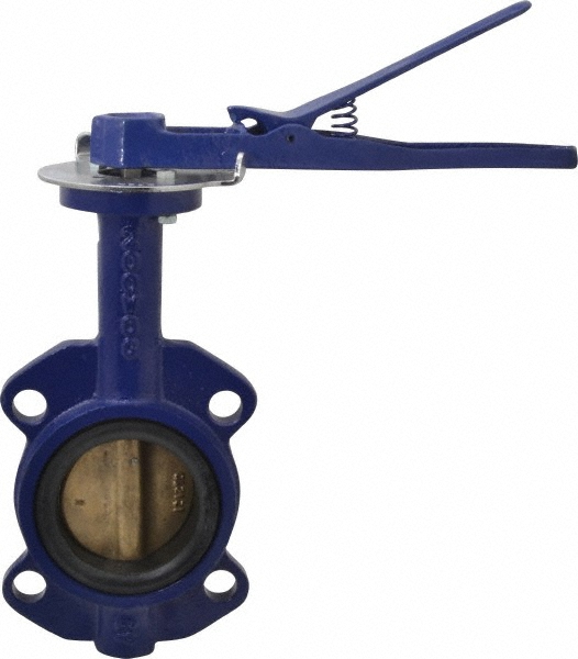 NIBCO Manual Wafer Butterfly Valve: 3" Pipe, Lever Handle - NLJ100F