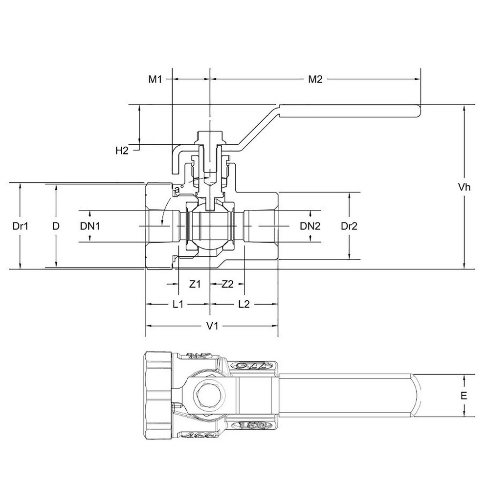 Apollo® Standard Manual Ball Valve: 1-1/2" Pipe, Full Port - 7210727A