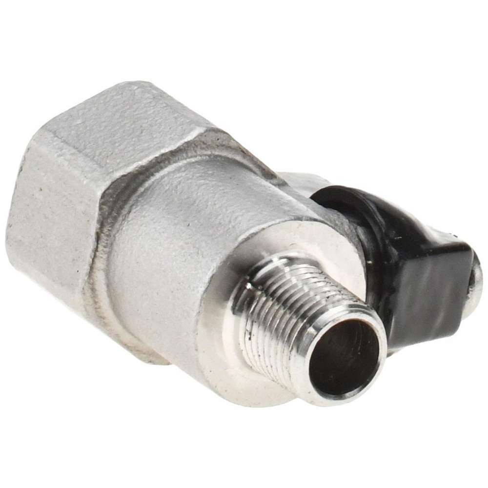 Value Collection Miniature Manual Ball Valve: 1/8" Pipe, Full Port - 6Q03H06