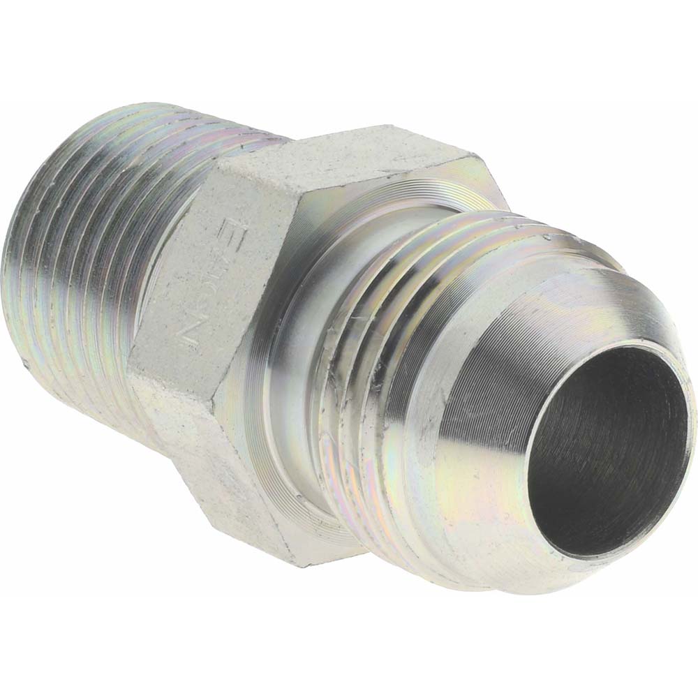 Eaton Steel Flared Tube Connector: 5/8" OD, 37 deg Flared Angle - 2021-8-10S