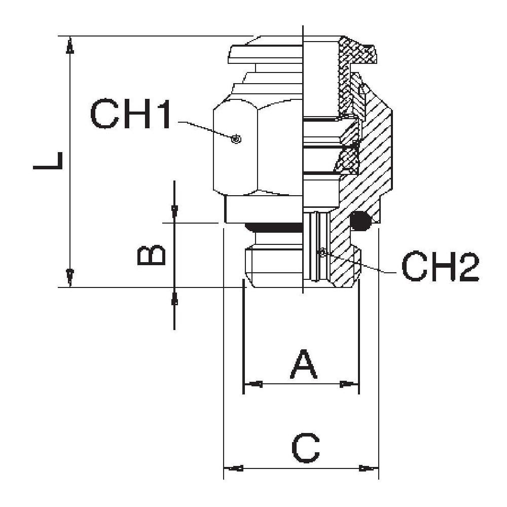 Aignep USA Push-to-Connect Tube x Universal Thread Fitting: Straight, Universal, 4.00 mm OD - 50020N-4-M5