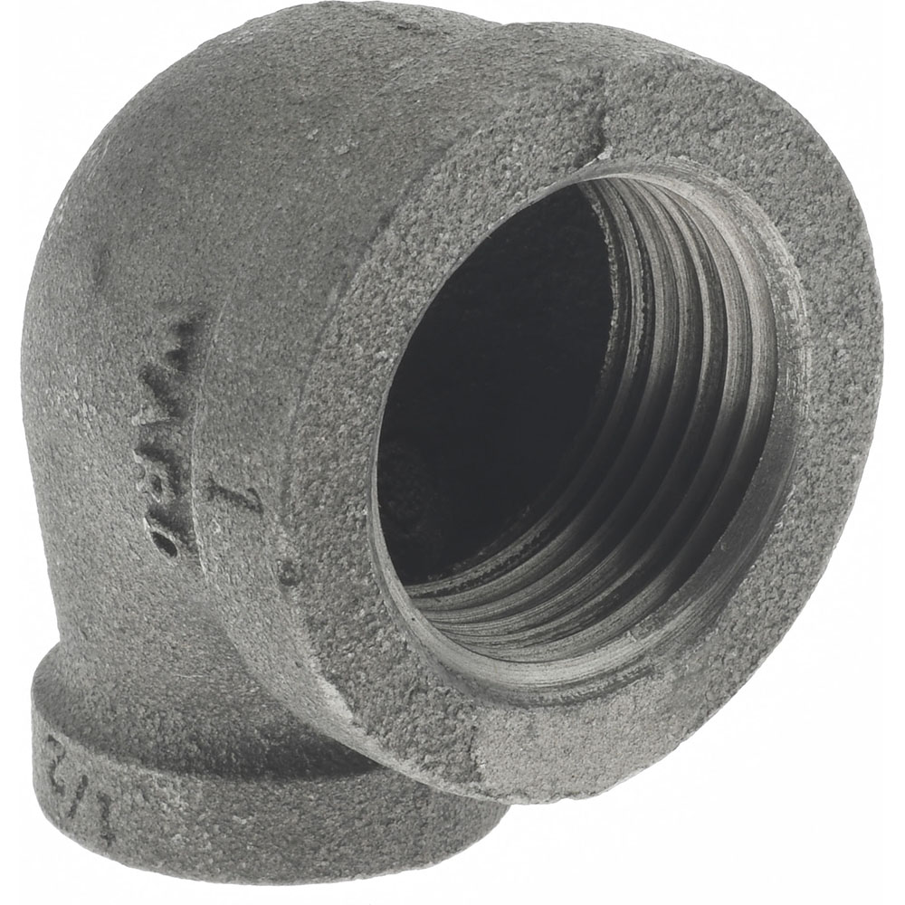 Anvil Black 90 deg Reducing Elbow: 1 x 1/2", Threaded - 0310008602