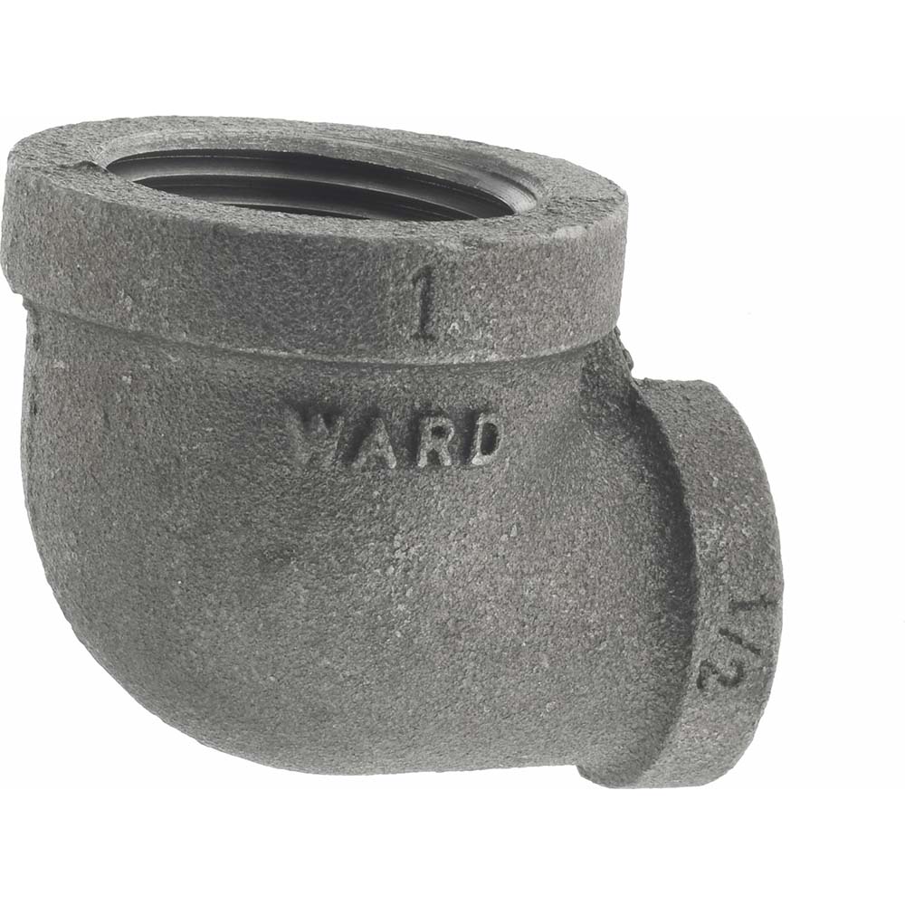 Anvil Black 90 deg Reducing Elbow: 1 x 1/2", Threaded - 0310008602