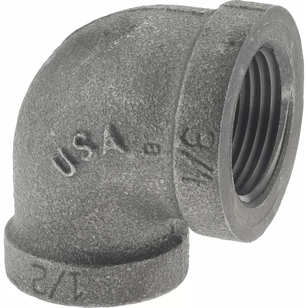 Anvil Black 90 deg Reducing Elbow: 1 x 1/2", Threaded - 0310008602
