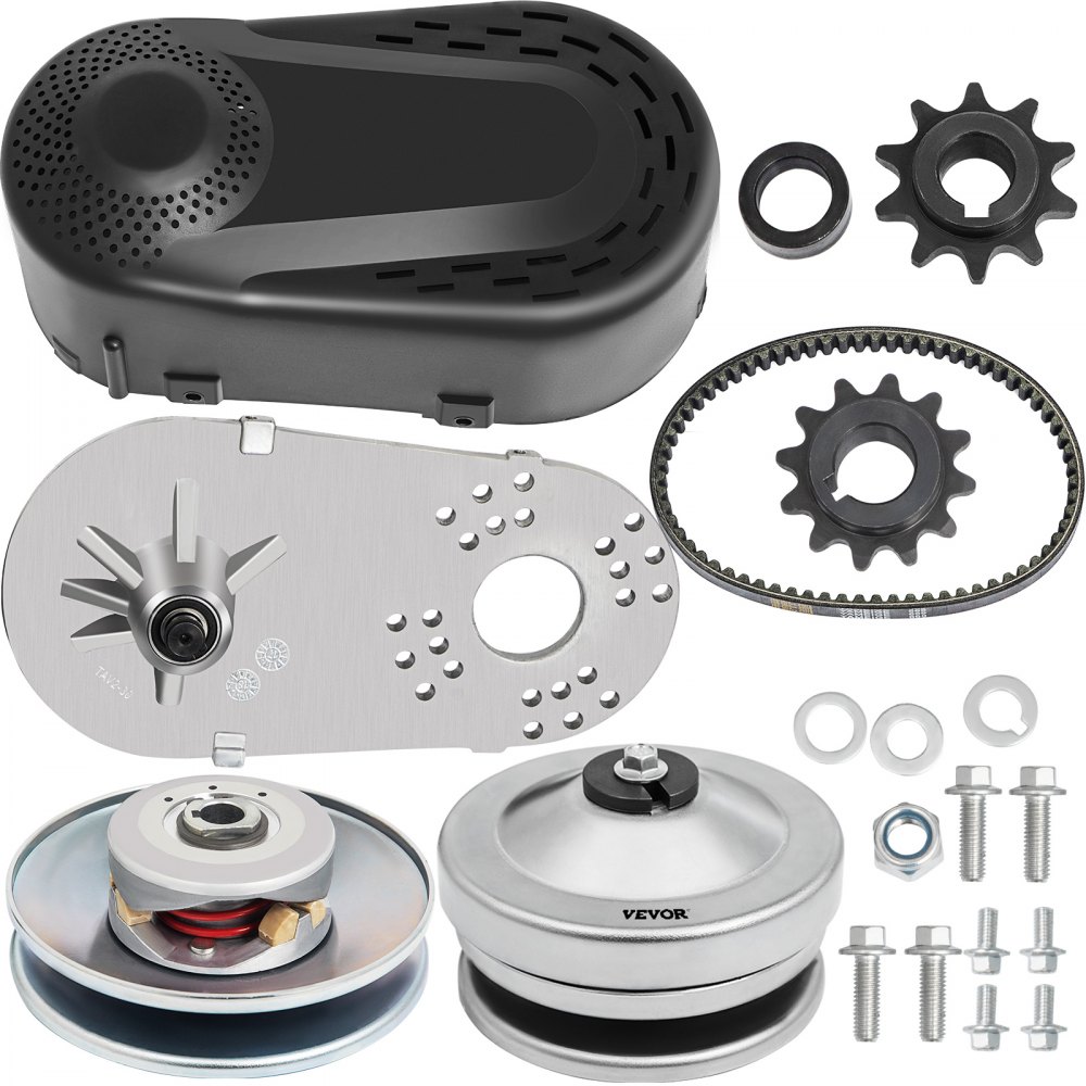 VEVOR Torque Converter CVT 2HP-7HP 3/4\" Go Kart Clutch 212CC 30 Series Mini Bike 10T #40 41 Chain and 12T #35 Replacement Set TAV2 30-75 218353A Manco CVT Clutch Small Engine Drive Belt - KDCLHQ10C12CL0001V0