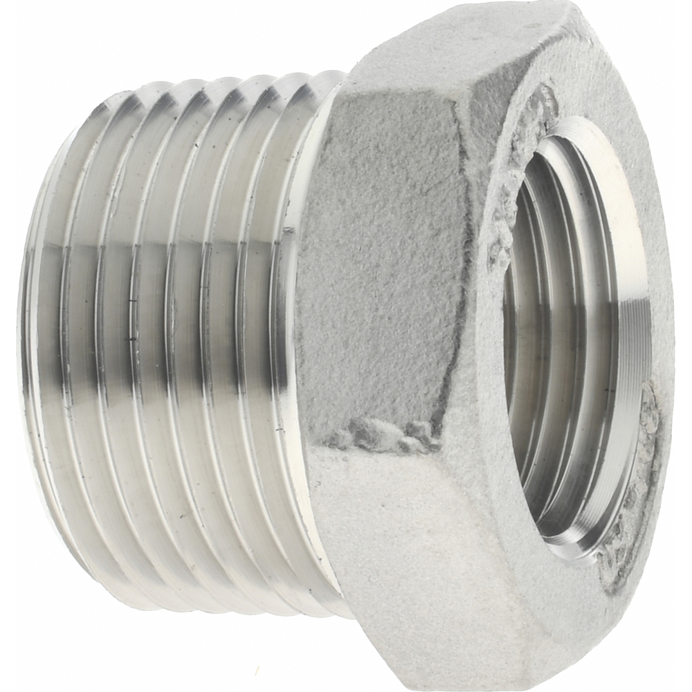 Value Collection Pipe Hex Bushing: 3/4 x 1/2", 304 Stainless Steel - 4HB3/4*1/2