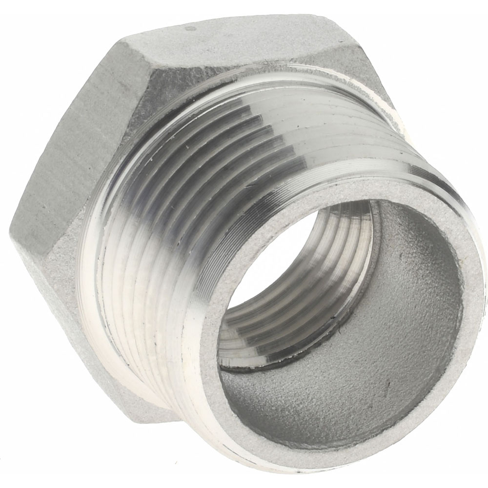 Value Collection Pipe Hex Bushing: 3/4 x 1/2", 304 Stainless Steel - 4HB3/4*1/2