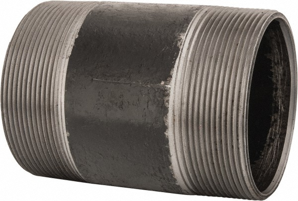 B&K Mueller Black Pipe Nipple: 4" Dia x 6" Long, Schedule 40 - 591-060BC