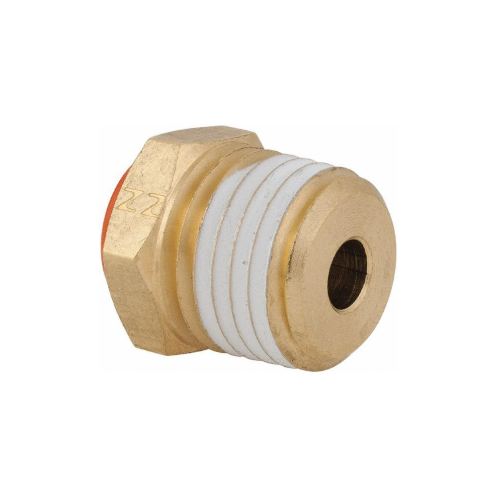 SMC PNEUMATICS Push-to-Connect Push-to-Connect Fitting: Connector, NPT, 1/4" OD - KQ2H07-35AS