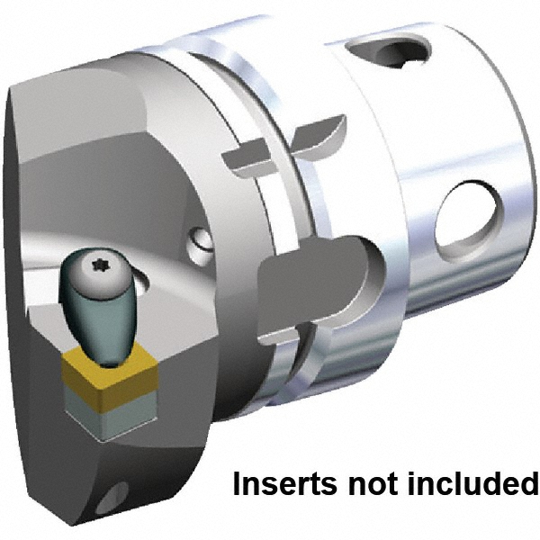 Kennametal Size KM4X63, 70mm Head Length, 43mm Ctr to Cutting Edge, Right Hand Internal/External Modular Threading Cutting Unit Head - 5552719