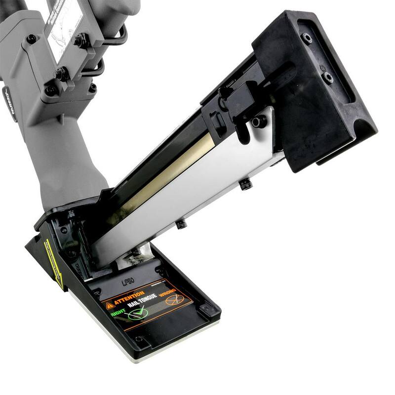 NuMax Pneumatic 3-in-1 15.5 and 16 Gauge 2 in. Flooring Nailer / Stapler with Flooring Mallet and Interchangeable Base Plates - SFL618