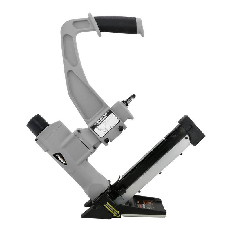NuMax Pneumatic 3-in-1 15.5 and 16 Gauge 2 in. Flooring Nailer / Stapler with Flooring Mallet and Interchangeable Base Plates - SFL618