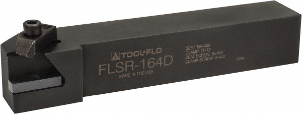 Tool-Flo Indexable Threading Toolholder: Internal, Left Hand, 1-3/4 x 1-3/4" Shank - 96402820