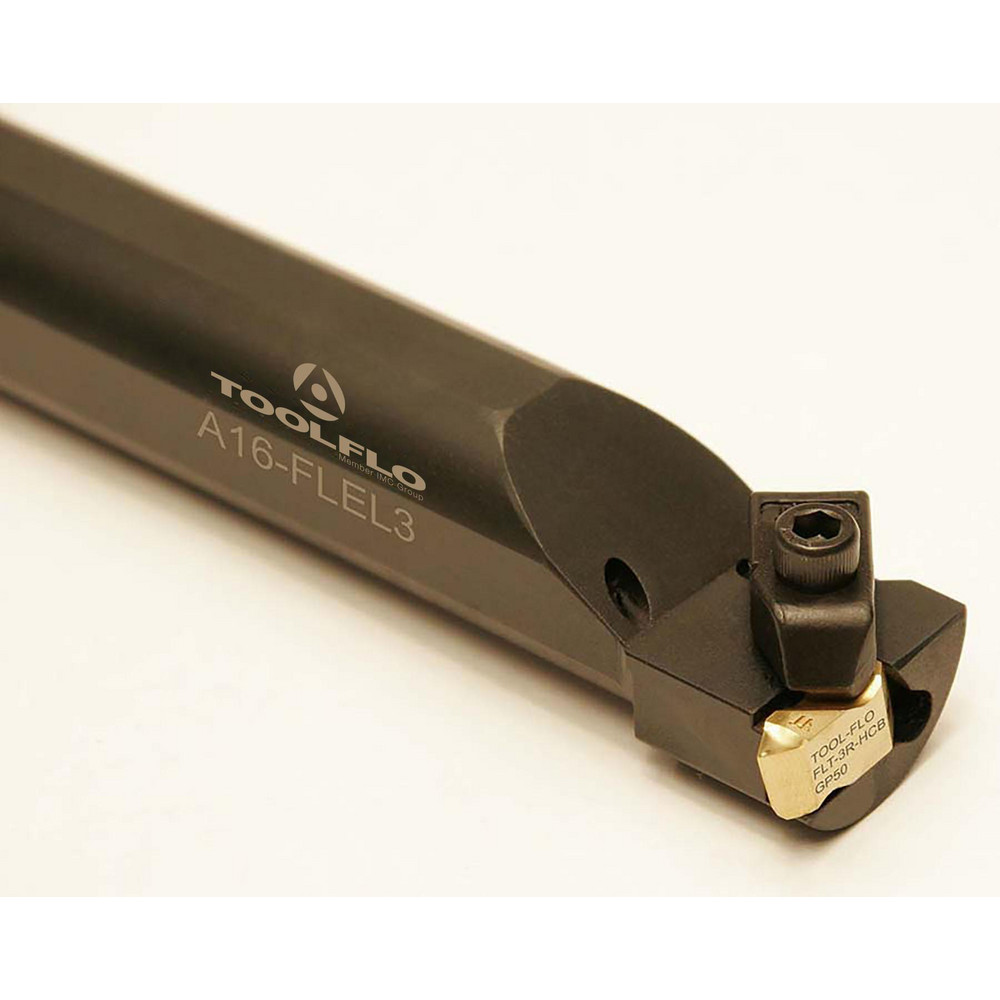 Tool-Flo Indexable Threading Toolholder: Internal, Left Hand, 1-3/4 x 1-3/4" Shank - 96402820