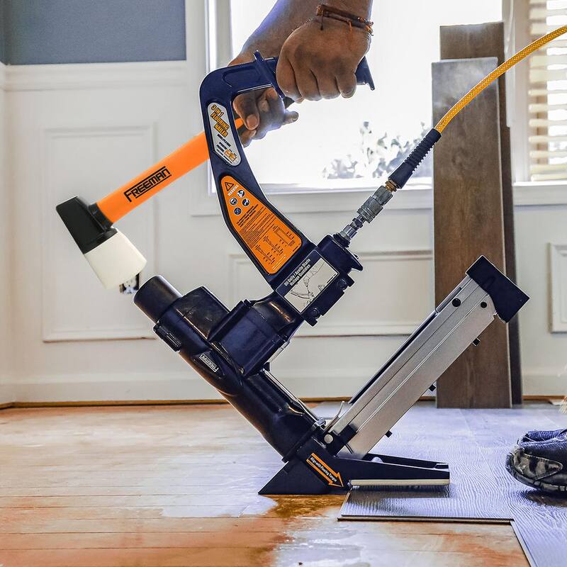Freeman Pneumatic 3-in-1 15.5-Gauge and 16-Gauge 2 in. Flooring Nailer and Stapler - PFL618C