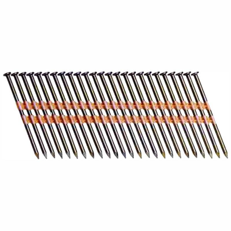 Grip-Rite 3 in. x 0.120 in. 21° Plastic Collated Bright Coated Smooth Shank Round Head Framing Nails 4000 per Box - GR301