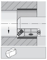 Vargus Indexable Threading Toolholder: External, Right Hand, 1-1/4 x 1-1/4" Shank - 003-67212