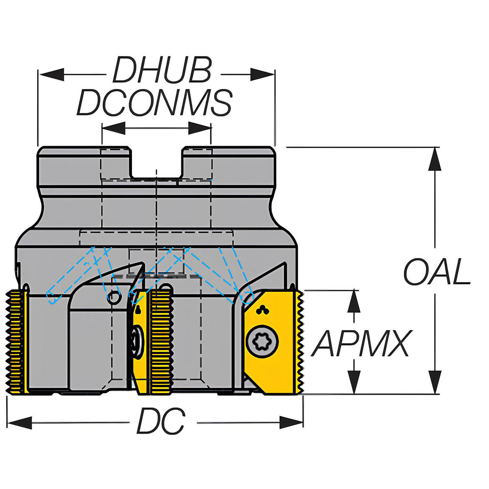 Tool-Flo Indexable Thread Mills: Cutting Diameter (mm): 100.00 - 2462464