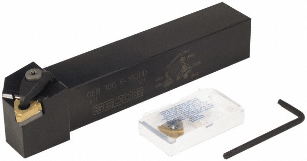 Seco Indexable Threading Toolholder: External, Left Hand, 1-1/4 x 1-1/4" Shank - 03007240